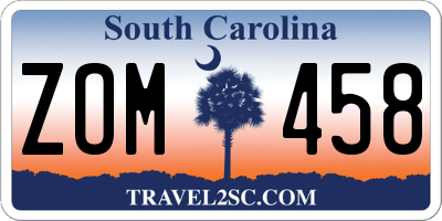 SC license plate ZOM458