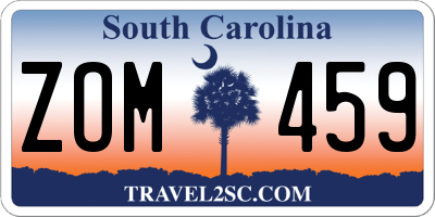 SC license plate ZOM459