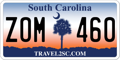 SC license plate ZOM460