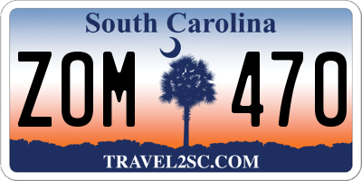 SC license plate ZOM470