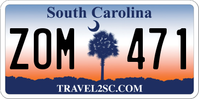 SC license plate ZOM471
