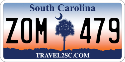 SC license plate ZOM479