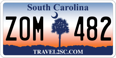 SC license plate ZOM482