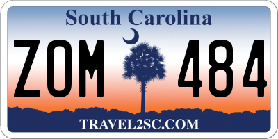 SC license plate ZOM484