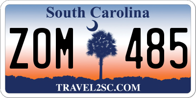 SC license plate ZOM485