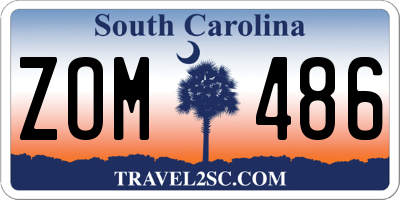 SC license plate ZOM486
