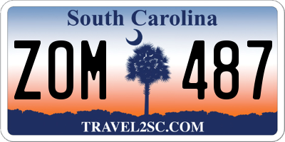 SC license plate ZOM487
