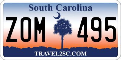 SC license plate ZOM495