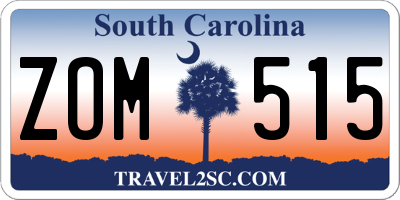 SC license plate ZOM515