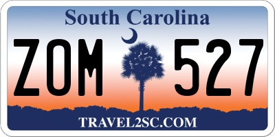 SC license plate ZOM527