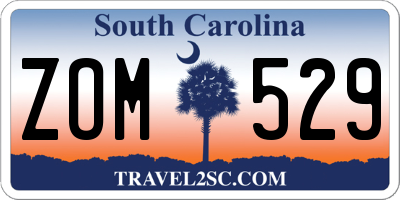 SC license plate ZOM529