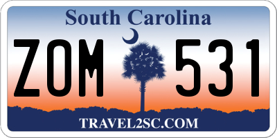 SC license plate ZOM531