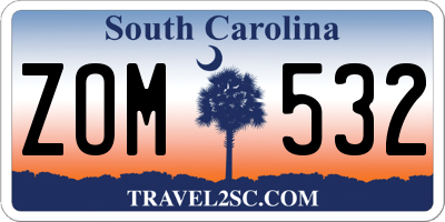 SC license plate ZOM532
