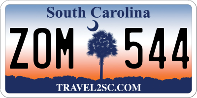 SC license plate ZOM544