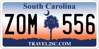 SC license plate ZOM556