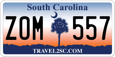SC license plate ZOM557
