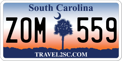 SC license plate ZOM559