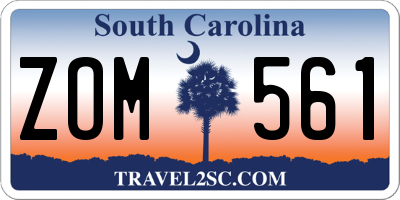 SC license plate ZOM561