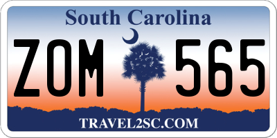 SC license plate ZOM565