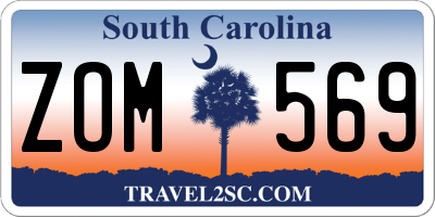 SC license plate ZOM569