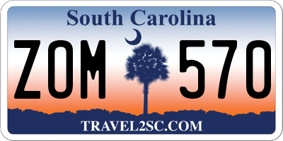 SC license plate ZOM570