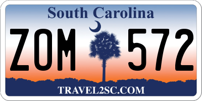 SC license plate ZOM572