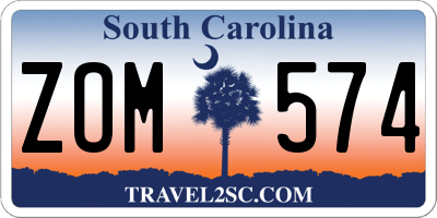 SC license plate ZOM574