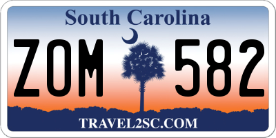 SC license plate ZOM582
