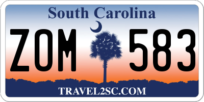 SC license plate ZOM583