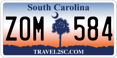 SC license plate ZOM584
