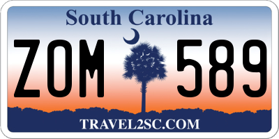 SC license plate ZOM589