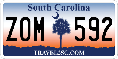 SC license plate ZOM592
