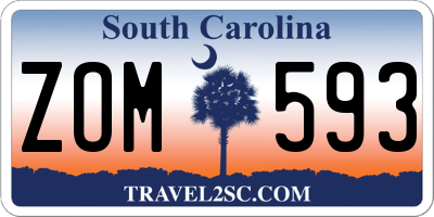 SC license plate ZOM593