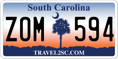 SC license plate ZOM594
