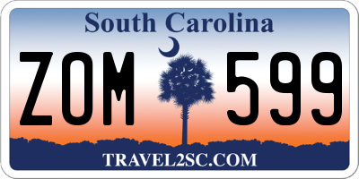 SC license plate ZOM599