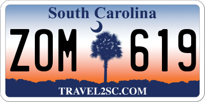 SC license plate ZOM619