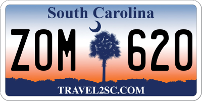 SC license plate ZOM620