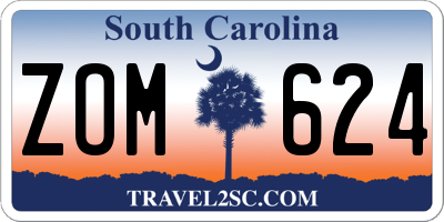SC license plate ZOM624