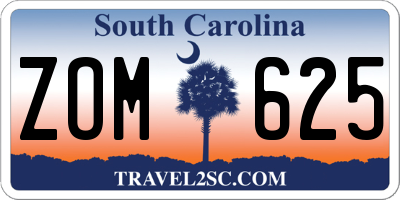 SC license plate ZOM625