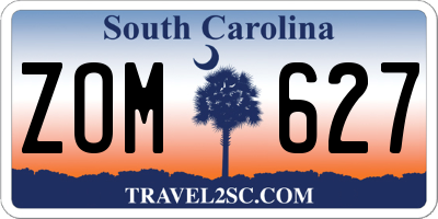SC license plate ZOM627