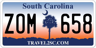SC license plate ZOM658