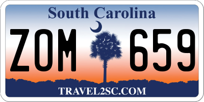 SC license plate ZOM659