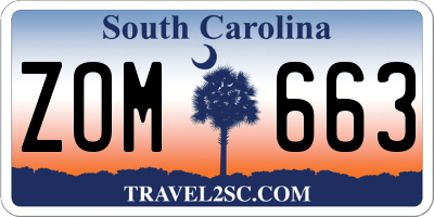 SC license plate ZOM663