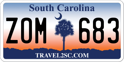 SC license plate ZOM683