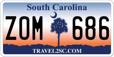 SC license plate ZOM686