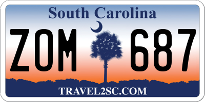 SC license plate ZOM687