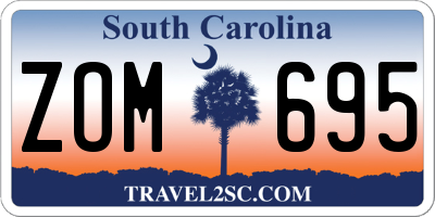 SC license plate ZOM695