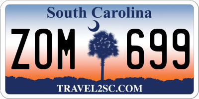 SC license plate ZOM699