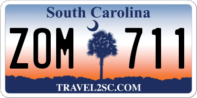 SC license plate ZOM711