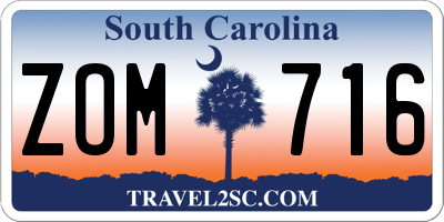 SC license plate ZOM716